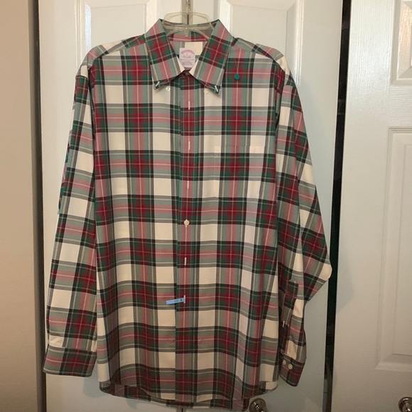 Brooks Brothers Other - Brooks Brothers red/green tartan plaid long sleeve dress szLshirt